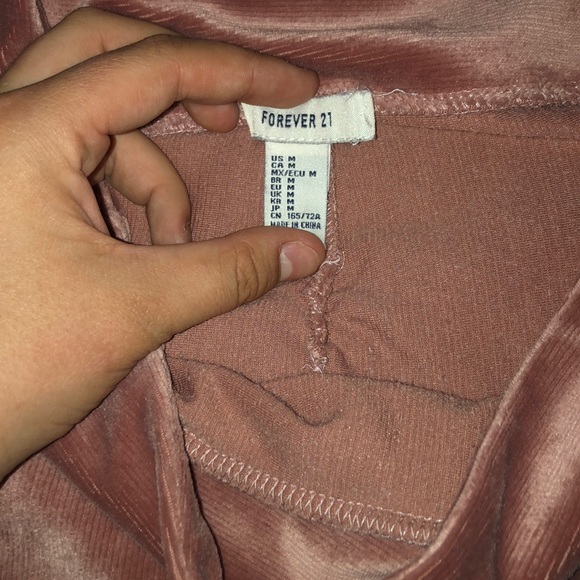 VELVET PINK LEGGINGS - Picture 2 of 2